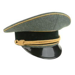 German Army General Visor Cap - Field Grey without badges reproduction wwii supplier ww2 repro military