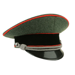 German ww2 Army Officer Visor Cap Without badges- Red Piping reproduction wwii supplier ww2 repro military