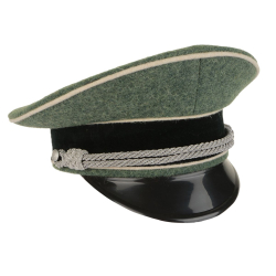 German ww2 Army Officer Visor Cap - Field Grey without badges Pipingreproduction wwii supplier ww2 repro military